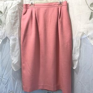 ASHLEY BROOKE PINK POLY/RAYON PENCIL SKIRT SZ 16M